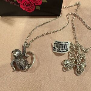 Brighton Silver Monkey Charm Necklace
